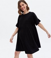 New Look Maternity Black Jersey Mini Smock Dress